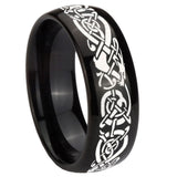 10mm-Celtic-Knot-Dragon-Dome-Black-Tungsten-Carbide-Men's-Band-Ring