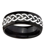 10mm-Laser-Celtic-Knot-Dome-Black-Tungsten-Carbide-Mens-Anniversary-Ring