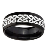 10mm-Celtic-Knot-Love-Dome-Black-Tungsten-Carbide-Mens-Anniversary-Ring