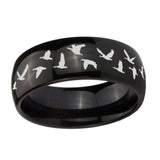10mm-Flying-Geese-Hunting-Dome-Black-Tungsten-Carbide-Mens-Anniversary-Ring