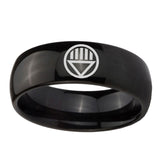 5, 8mm Black Lantern Dome Polish Black Tungsten Mens Wedding Rings