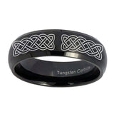8mm-Celtic-Knot-Dome-Brush-Black-Tungsten-Carbide-Custom-Ring-for-Men