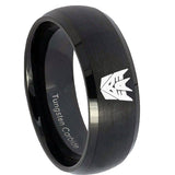 10mm-Decepticon-Transformers-Dome-Brush-Black-Tungsten-Carbide-Mens-Bands-Ring