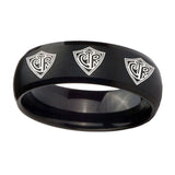 8mm-Multiple-CTR-Dome-Brush-Black-Tungsten-Carbide-Men's-Engagement-Band