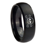10mm-Skull-Dome-Brush-Black-Tungsten-Carbide-Mens-Engagement-Ring