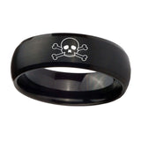 10mm-Skull-Dome-Brush-Black-Tungsten-Carbide-Mens-Engagement-Ring