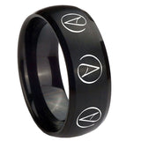 8mm-Atheist-Design-Dome-Brush-Black-Tungsten-Personalized-Ring