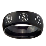 10mm-Atheist-Design-Dome-Brush-Black-Tungsten-Carbide-Bands-Ring
