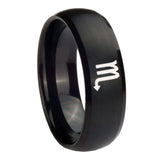 10mm-Scorpio-Horoscope-Dome-Brush-Black-Tungsten-Carbide-Men's-Engagement-Ring