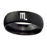 8mm-Scorpio-Horoscope-Dome-Brush-Black-Tungsten-Carbide-Mens-Anniversary-Ring