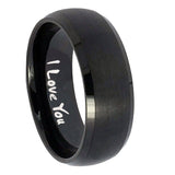 10mm-I-Love-You-Dome-Brush-Black-Tungsten-Carbide-Mens-Anniversary-Ring