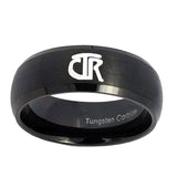 8mm-CTR-Dome-Brush-Black-Tungsten-Carbide-Custom-Ring-for-Men