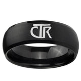 5, 8mm CTR Dome Brush Black Tungsten Carbide Custom Ring for Men