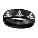 8mm-Multiple-Pester-Master-Masonic-Dome-Brush-Black-Tungsten-Carbide-Bands-Ring