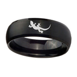 10mm-Lizard-Dome-Brush-Black-Tungsten-Carbide-Wedding-Engraving-Ring
