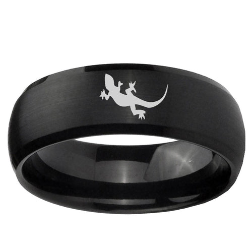10mm Lizard Dome Brush BlackTungsten Ring