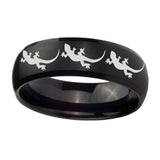 8mm-Multiple-Lizard-Dome-Brush-Black-Tungsten-Carbide-Personalized-Ring