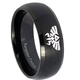 10mm-Zelda-Skyward-Sword-Dome-Brush-Black-Tungsten-Mens-Ring-Personalized