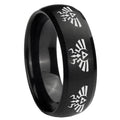 8MM Multiple Zelda Skyward Sword Dome Brush Black Tungsten Ring