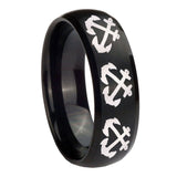10mm-Multiple-Anchor-Dome-Brush-Black-Tungsten-Carbide-Wedding-Band-Mens