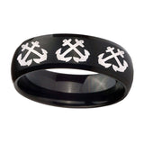 10mm-Multiple-Anchor-Dome-Brush-Black-Tungsten-Carbide-Wedding-Band-Mens