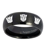 8mm-Transformers-Autobot-Decepticon-Dome-Brush-Black-Tungsten-Mens-Ring-Personalized