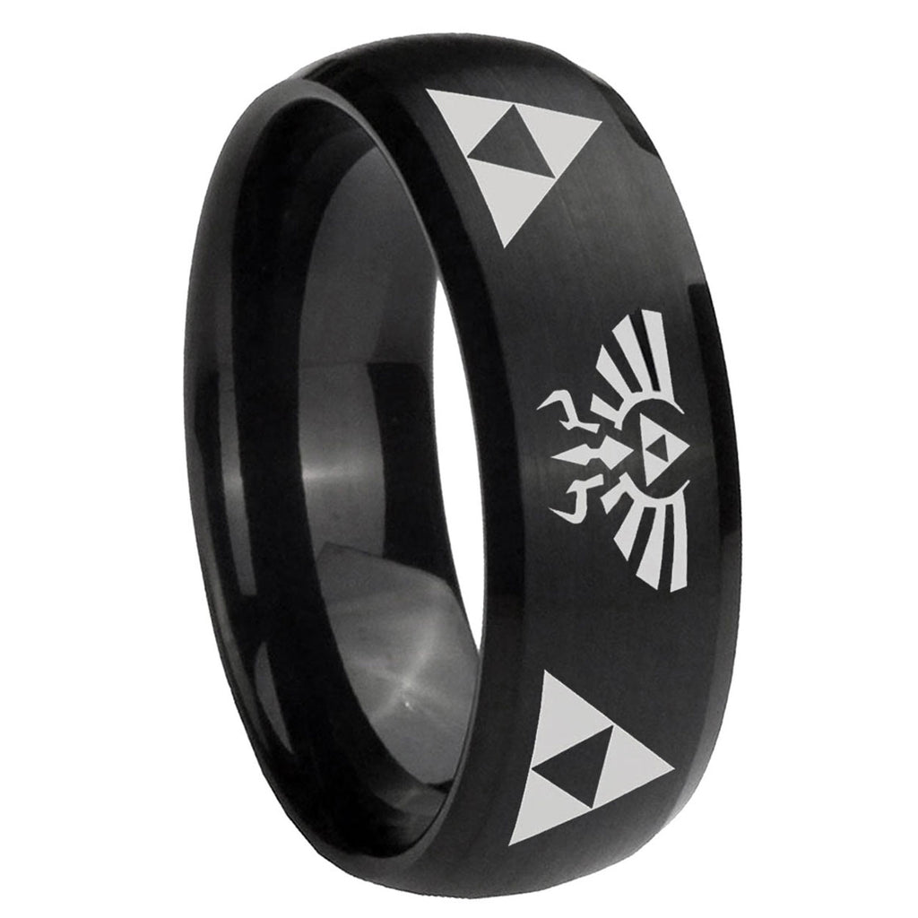 Multiple Maltese Cross Tungsten Carbide Wedding Set Rings