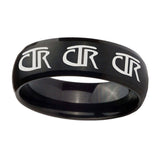 10mm-Multiple-CTR-Dome-Brush-Black-Tungsten-Carbide-Men's-Promise-Rings