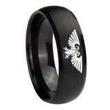 10mm-Aquila-Dome-Brush-Black-Tungsten-Carbide-Mens-Ring-Personalized