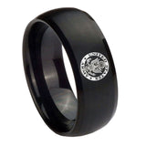 10mm-U.S.-Army-Dome-Brush-Black-Tungsten-Carbide-Men's-Engagement-Band