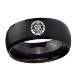 10mm-U.S.-Army-Dome-Brush-Black-Tungsten-Carbide-Men's-Engagement-Band