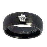 5, 8mm Supernatural Dome Matte Black Tungsten Men Ring