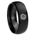 8MM Supernatural Dome Matte Black Tungsten Men Ring