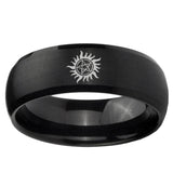 5, 8mm Supernatural Dome Matte Black Tungsten Men Ring