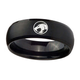 10mm-Thundercat-Dome-Brush-Black-Tungsten-Carbide-Men's-Ring