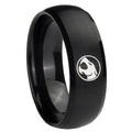 10mm Thundercat Dome Brush Black Tungsten Carbide Men's Ring