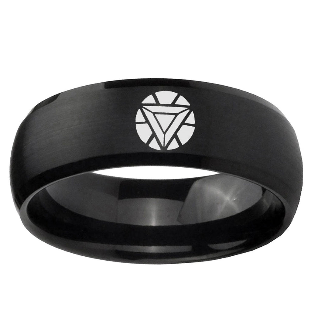 5MMIron Man Art Reactor Dome Matte Black Bands Silver