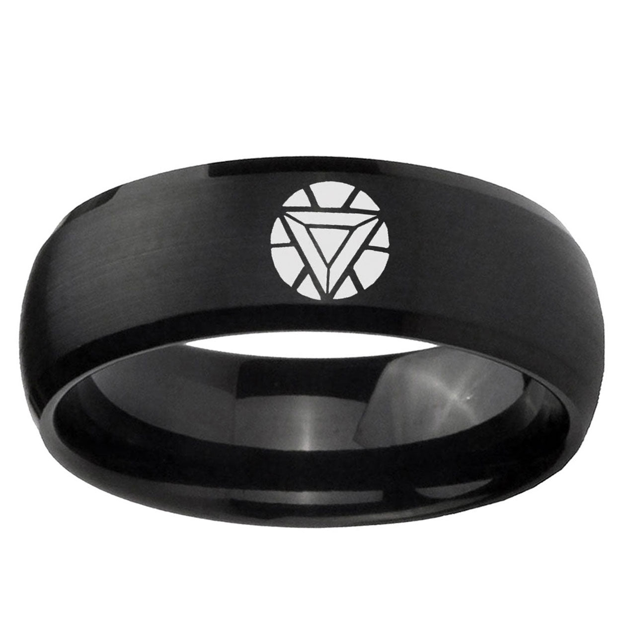 5MMIron Man Art Reactor Dome Matte Black Bands Silver