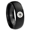 10mm Magic The Gathering Dome Brush Black Tungsten Carbide Personalized Ring