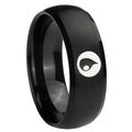10mm Magic Gathering Dome Brush Black Tungsten Carbide Engagement Ring