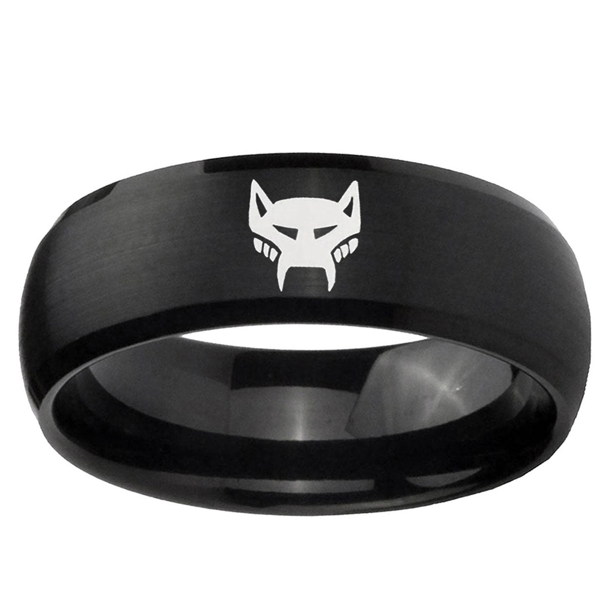 10mm Maximal Dome Brush Black Tungsten Ring