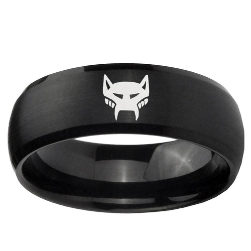 10mm Maximal Dome Brush Black Tungsten Ring