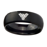10mm-Phoenix-Dome-Brush-Black-Tungsten-Carbide-Rings-for-Men