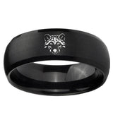 10mm Wolf Dome Brush Black Tungsten Ring