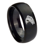 10mm-Fishing-Dome-Brush-Black-Tungsten-Carbide-Men's-Engagement-Band