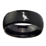 10mm-Cormorant-Dome-Brush-Black-Tungsten-Carbide-Men's-Engagement-Band