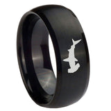 10mm-Hammerhead-Shark-Dome-Brush-Black-Tungsten-Carbide-Men's-Engagement-Band