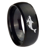 10mm-Keller-Whale-Dome-Brush-Black-Tungsten-Carbide-Men's-Engagement-Band