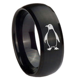 10mm-Penguin-Dome-Brush-Black-Tungsten-Carbide-Men's-Engagement-Band