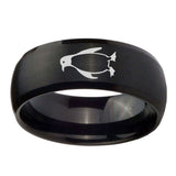 10mm-Penguin-Dome-Brush-Black-Tungsten-Carbide-Men's-Engagement-Band